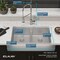 Elkay 18 Gauge SS 35-7/8" x 20-1/4" x 9" Equal Dbl Bowl Farmhouse Sink and Faucet Kit w/ Aqua Divide and Drain ECTRUFA32179FCC - alternate 6